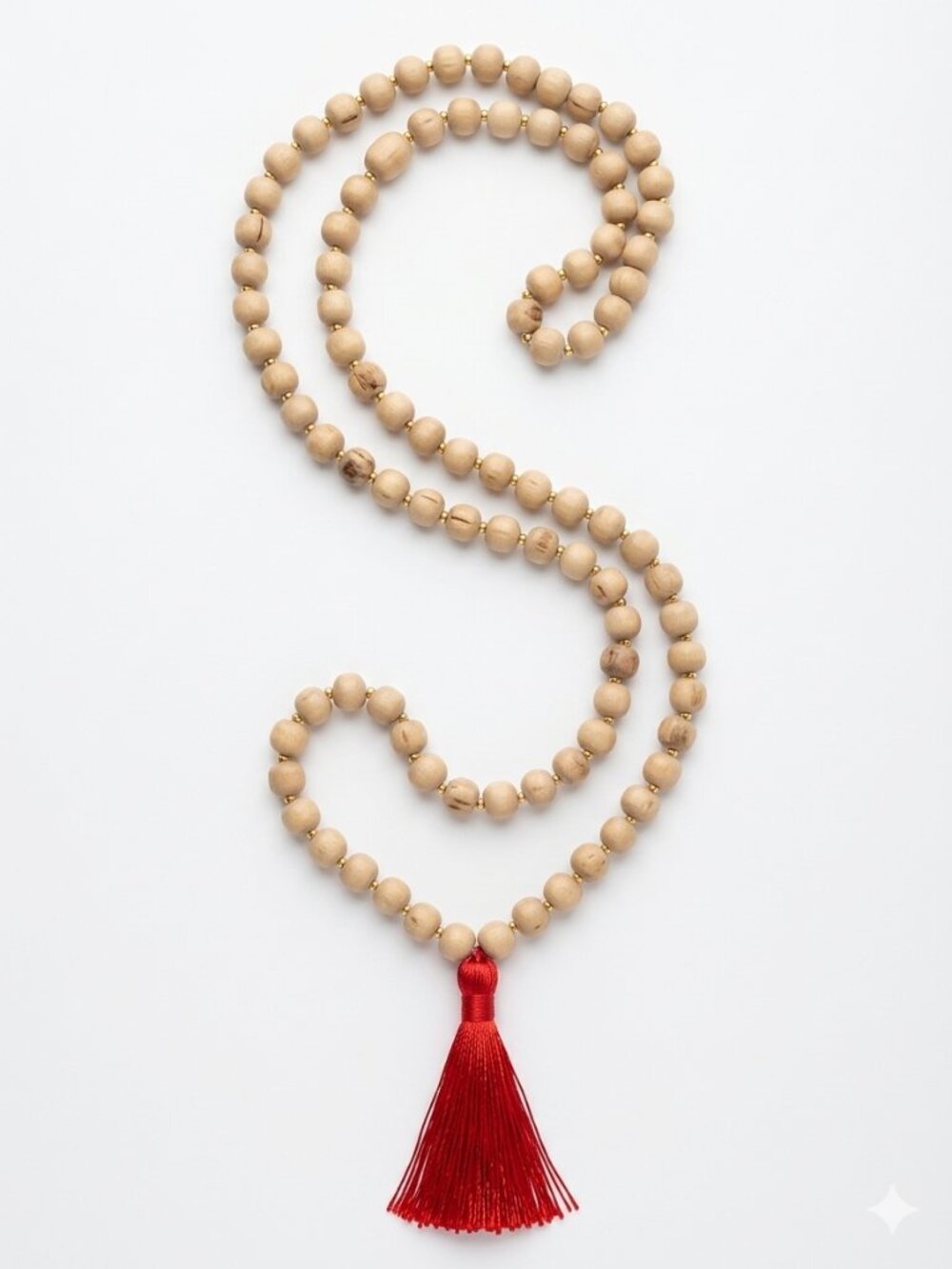 Natural Tulsi Mala 108 Beads – Handmade Japa Mala for Meditation & Prayer